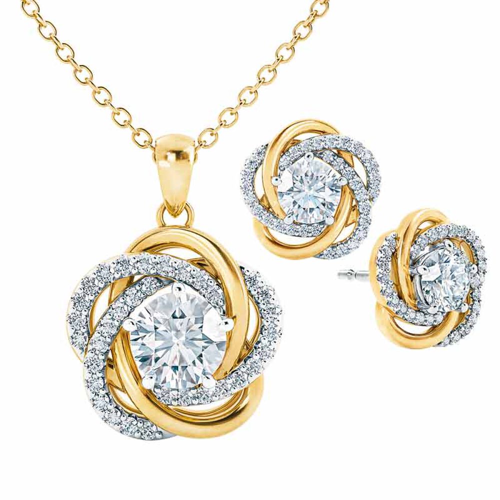 Perfectly Paired Love Knot Pendant with FREE Matching Earrings